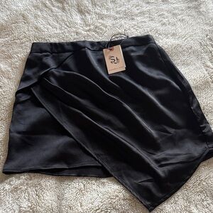 Sincerely Jules Black Satin Skirt
